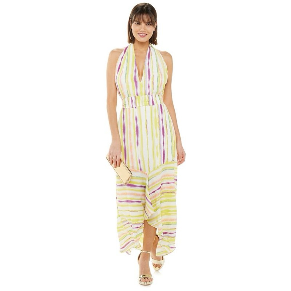 Jennifer Lopez Halter Maxi Dress